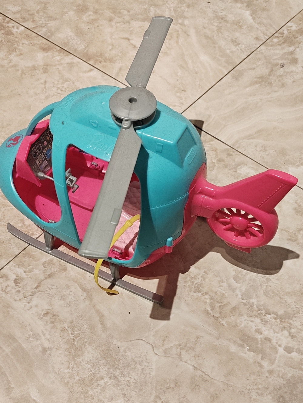 Barbie Kids Turquoise and Pink Play Helicopter Toy